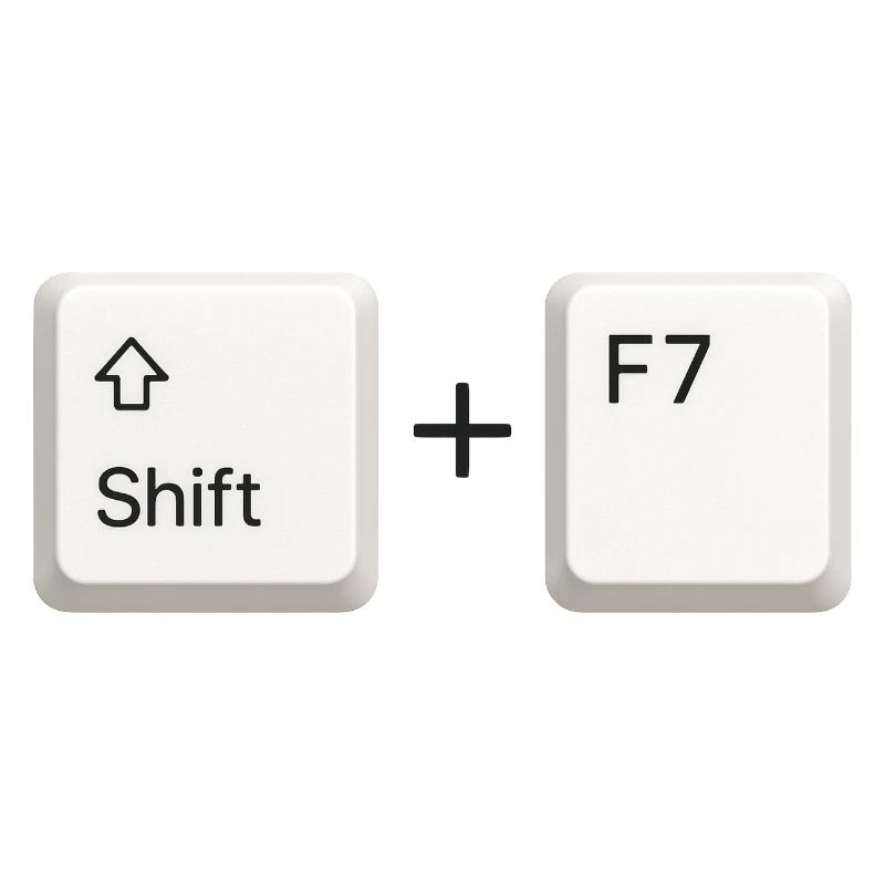 Shift F7