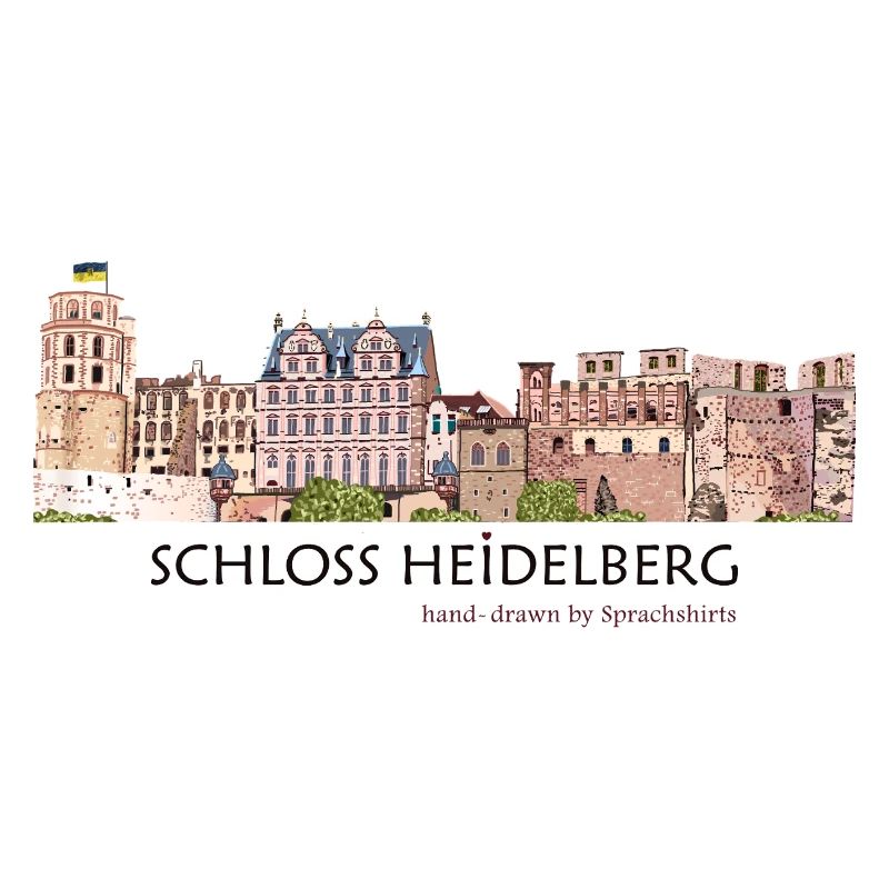 Dessin à la main du château de Heidelberg