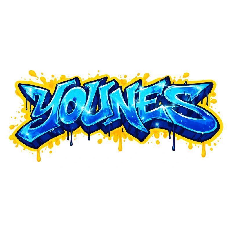 YOUNES GRAFFITI NAME FOR PERFECT GIFT PRINTABLE 