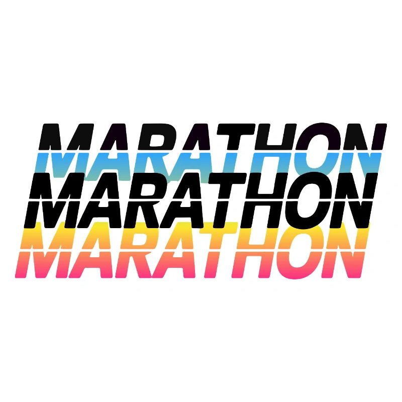Typographie du gradient marathon
