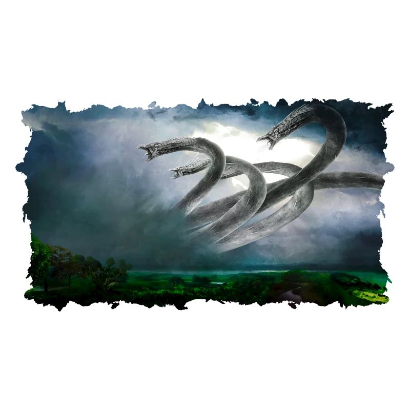Gigantic Hydra creature Greek mythology