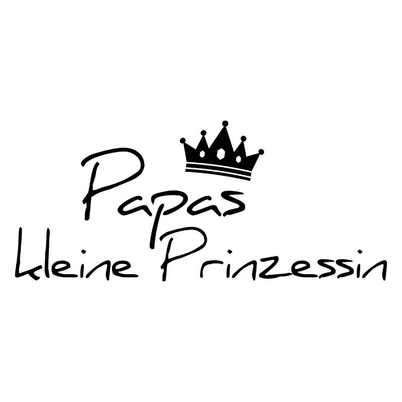 Kinderspruch Papas petite princesse - noir