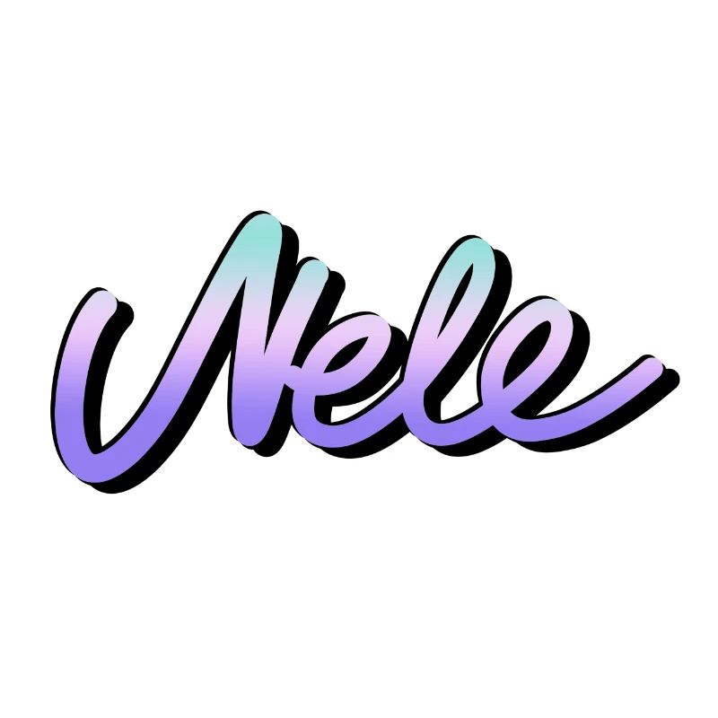 nele prénom name graffiti tag écriture coloré