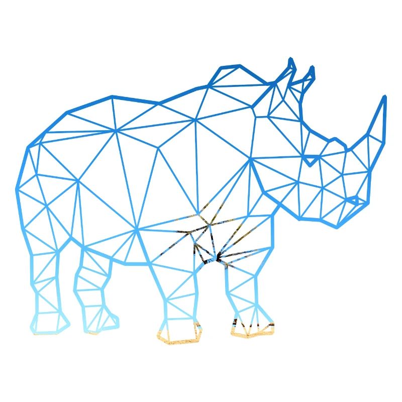 Rhinoceros in polygon style
