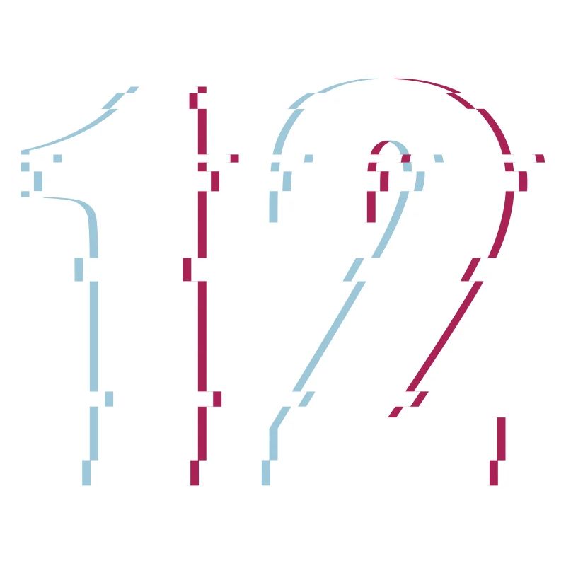 12 Twelve Twelve Number Effect Distorted Number