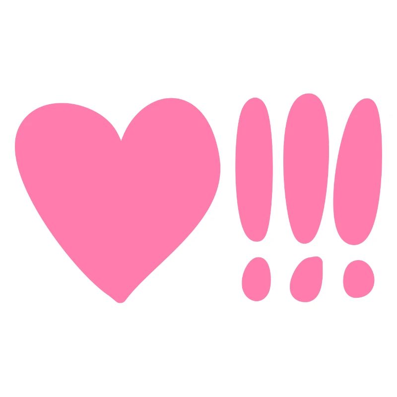 Herz mit Ausrufezeichen Pink