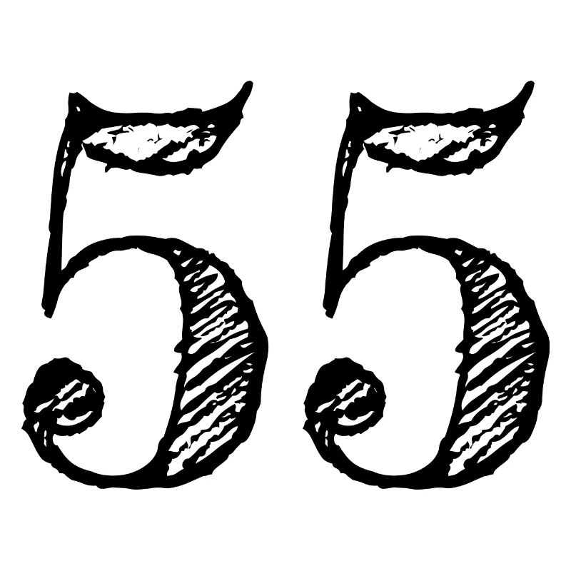 Chiffre 55 cinquante-cinq (handdrawn)