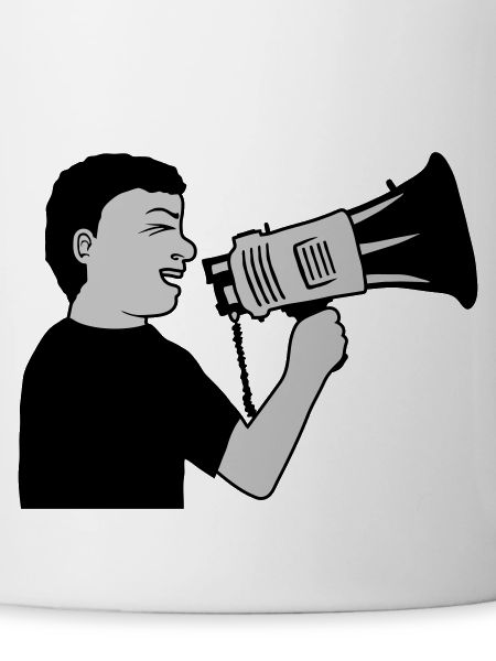Demonstration Megafon Propaganda Man