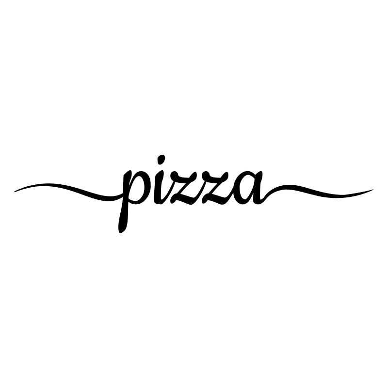 Lettrage typographique de pizza