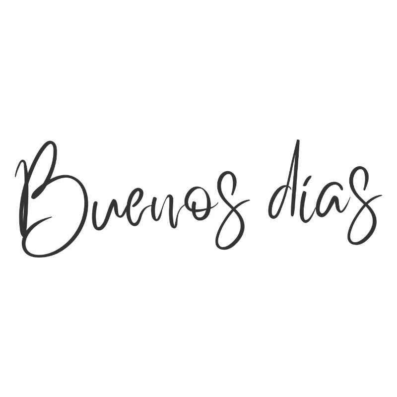 Buenos Días - Conception de texte minimaliste en espagnol