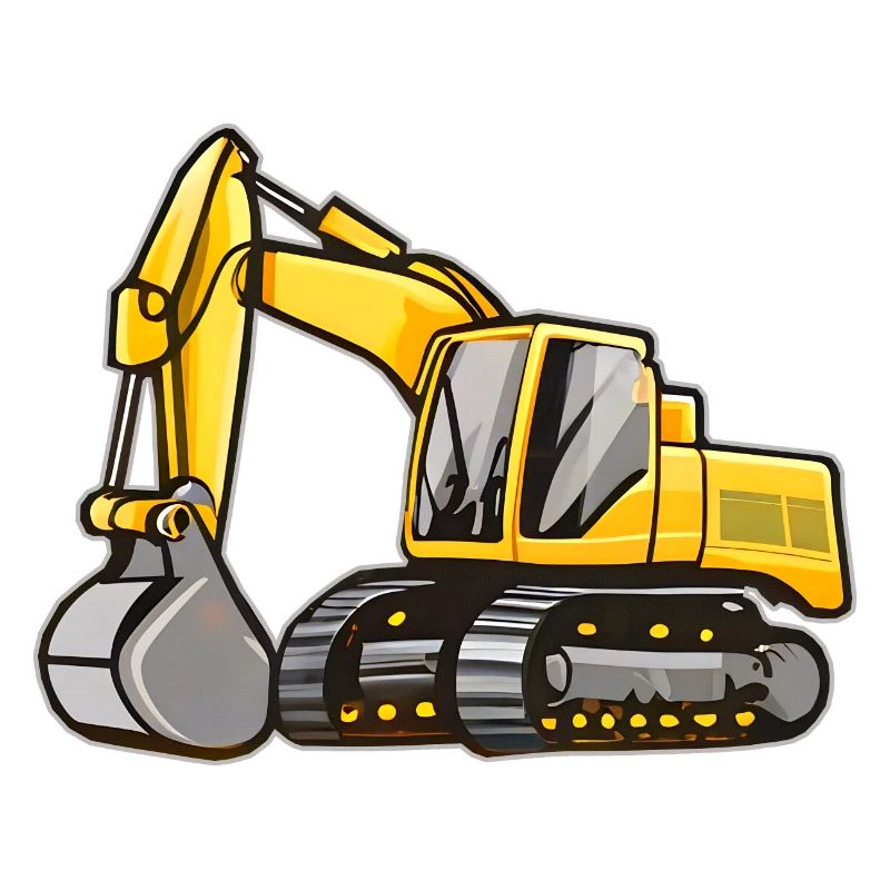 Gelber Bagger