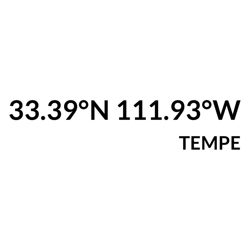 Tempe, Arizona, USA Coordinates
