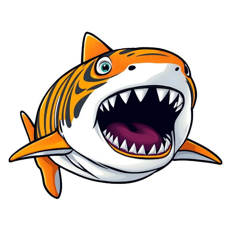 requin de dessin animé ludique