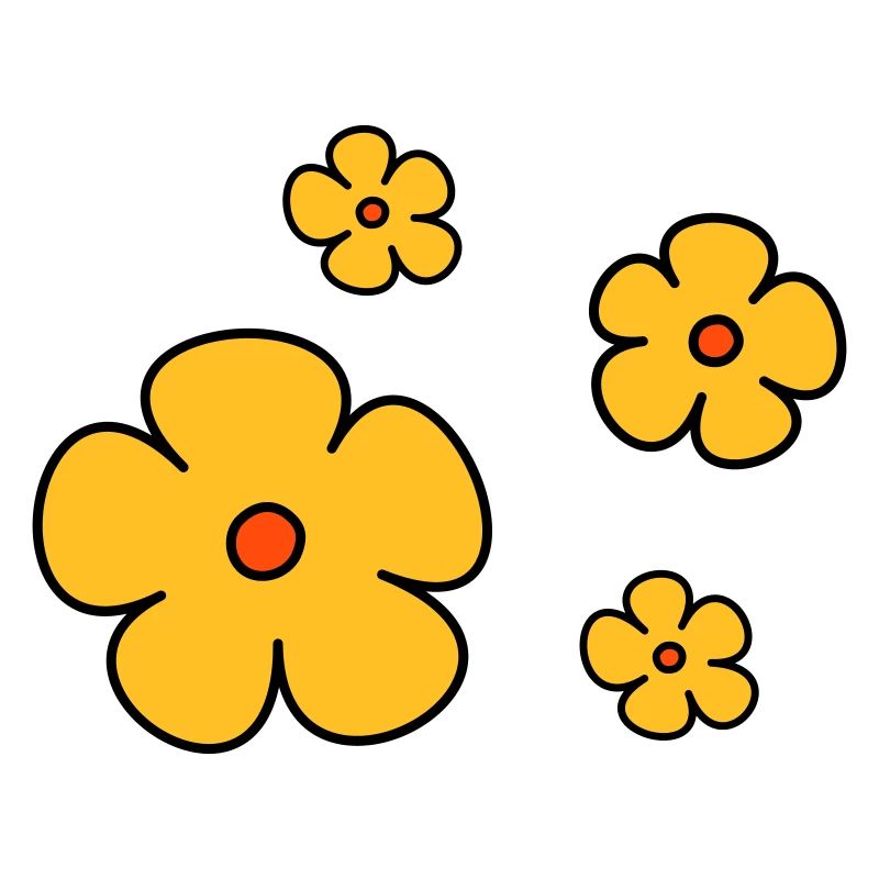 Fleurs tricolores
