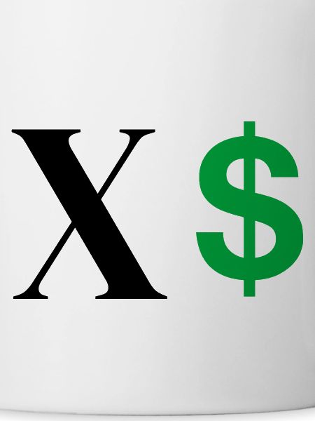Letter x dollar