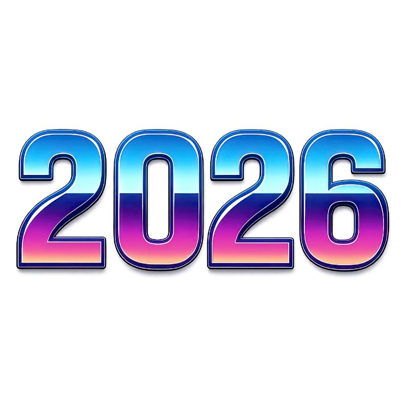 Neon 2026 Dégradé Design