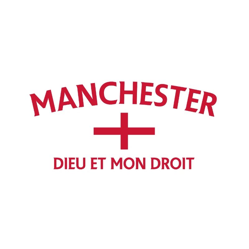 T-shirt à devise du drapeau de Manchester