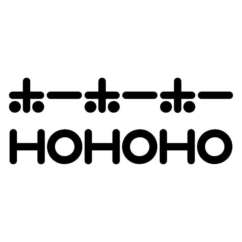 HoHoHo + Texte japonais - Noir