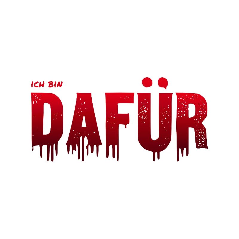 Ich bin dafür - positive rote Typografie