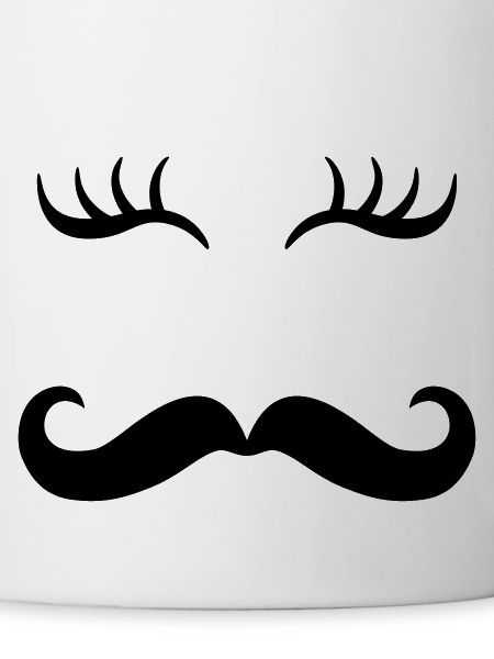 Moustache & eyelashes