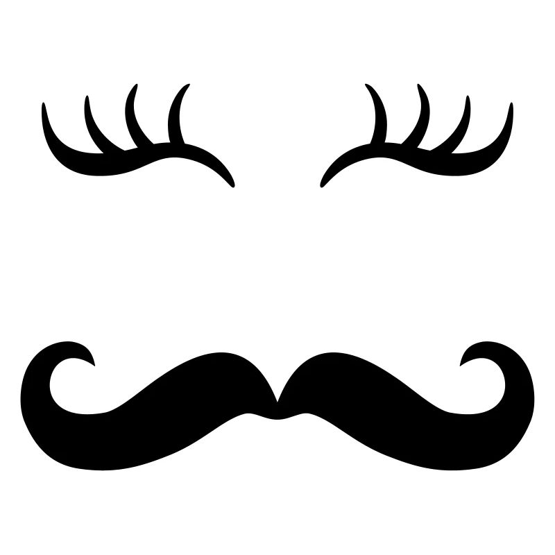 Moustache et cils