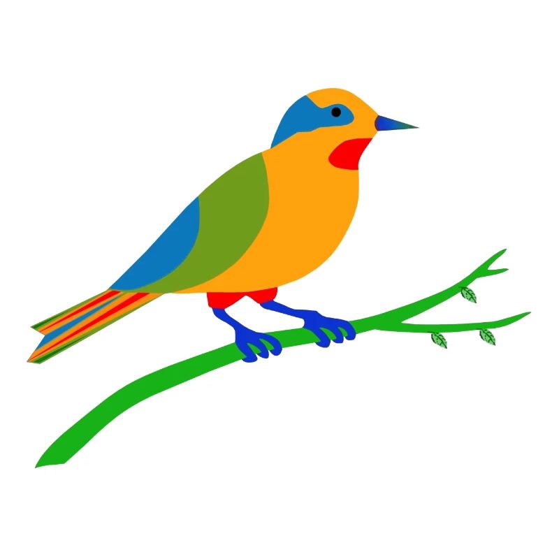 Vielfarbiger Vogel