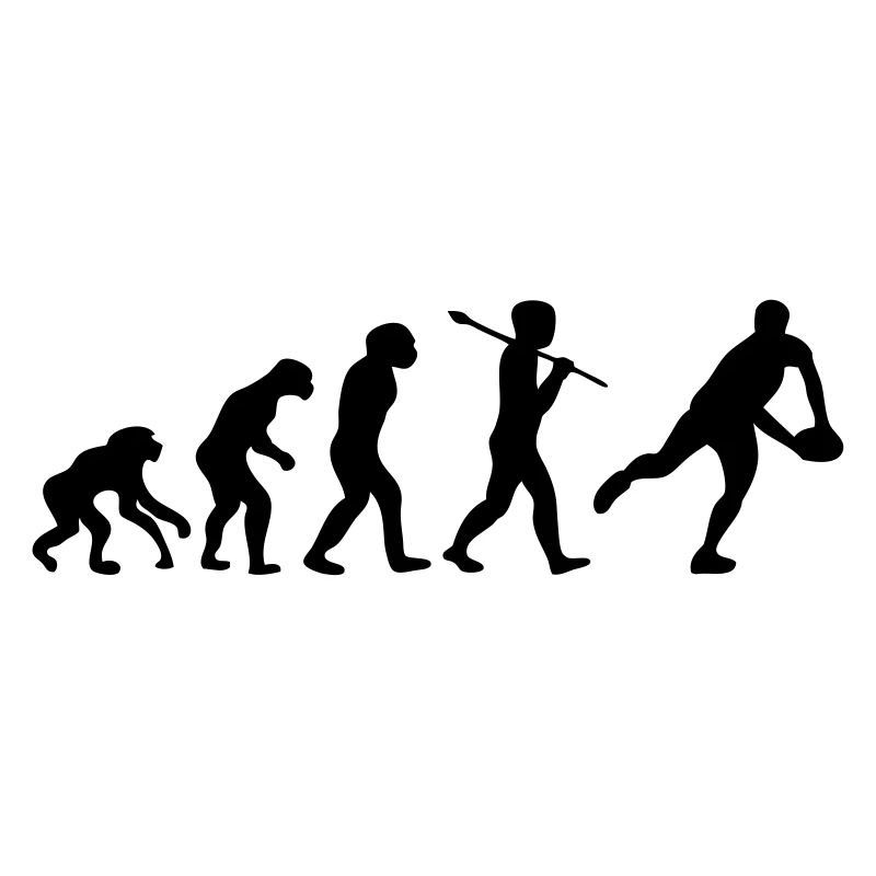 Evolution de l'homme rugbyman.
