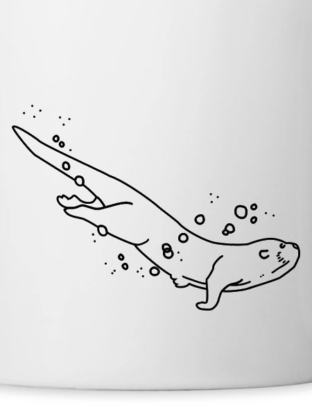 Otter diving