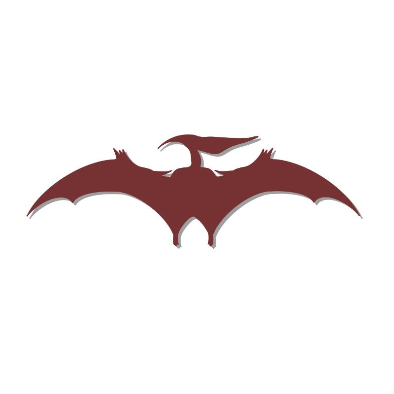 3D effect red pterodactyl