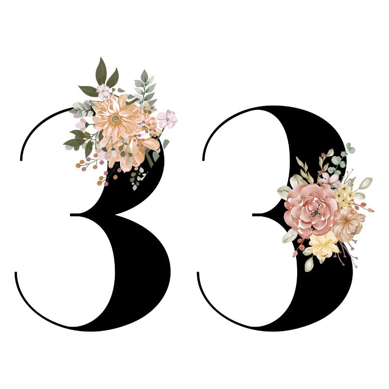 33e anniversaire fleuris (Cadeau de 33 ans)