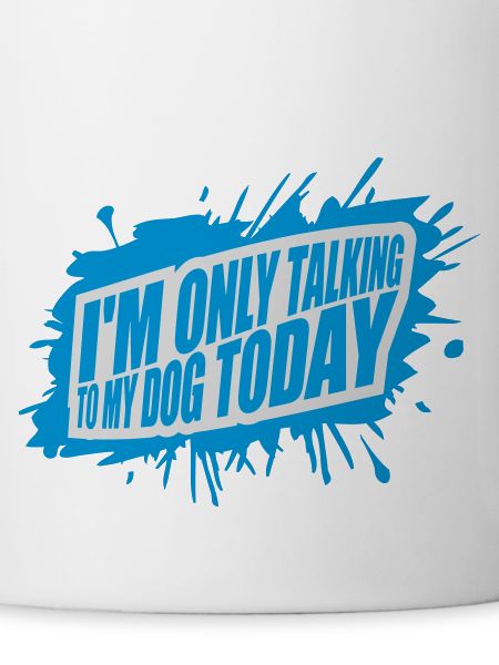 only talking to dog
