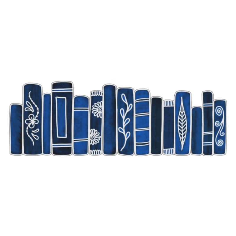 Antike blaue Bücher