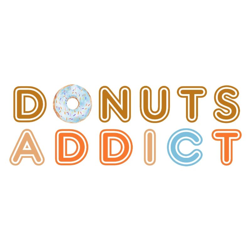 Donuts süchtig eisblau