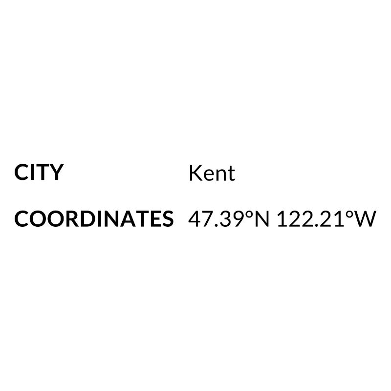 Kent, Washington, USA coordinates