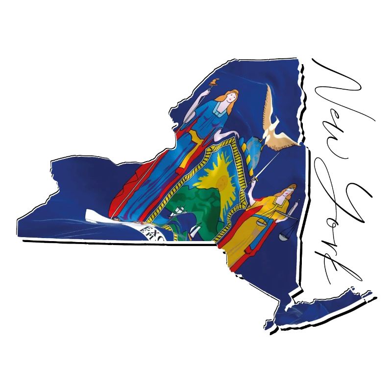 New York (USA) | echte Flagge | Flag Map Script