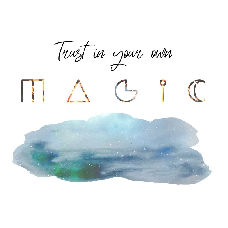 Trust in your own Magic lettering witchy cloud