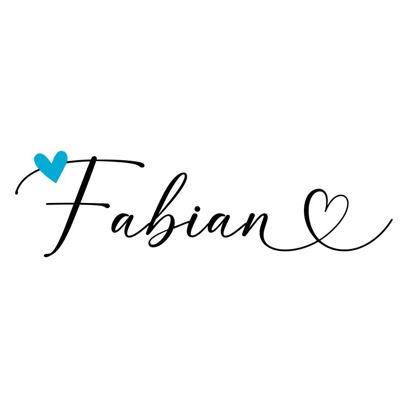 Fabian Surname First name Calligraphy Heart