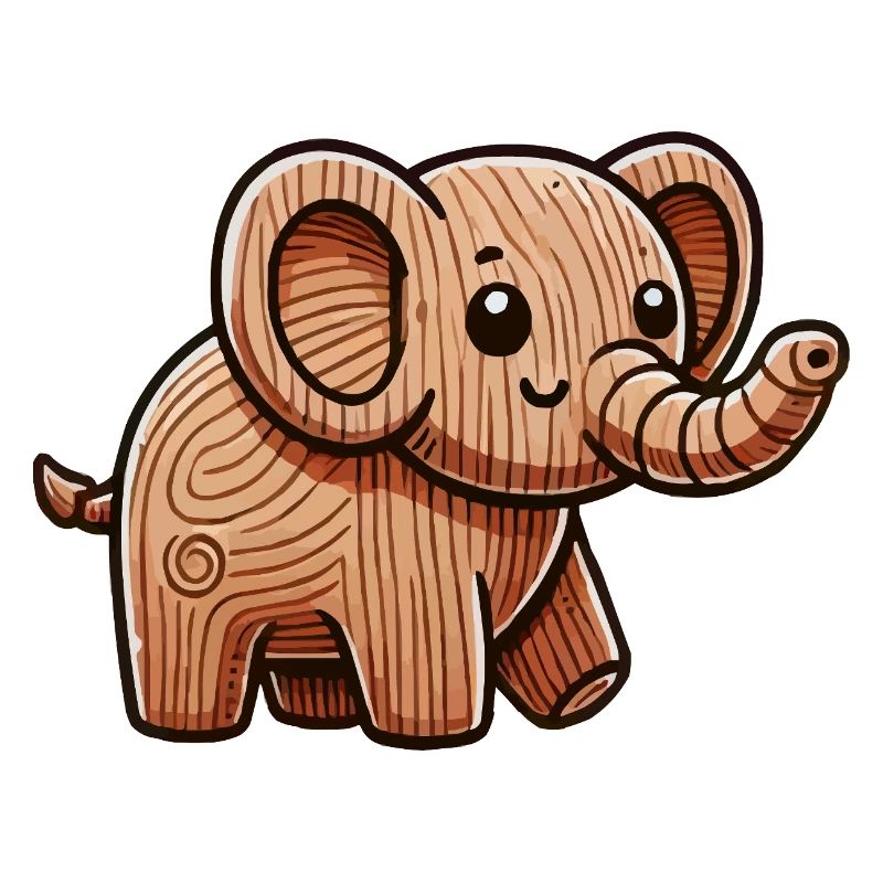 Eléphant en bois