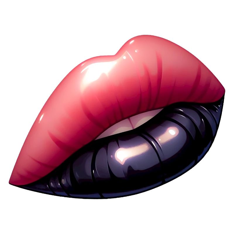 Black lips, mesmerizing charm.