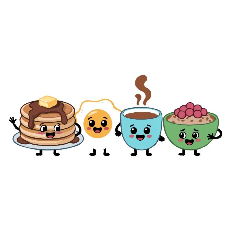 Cute Food & Beverage Breakfast Pattern