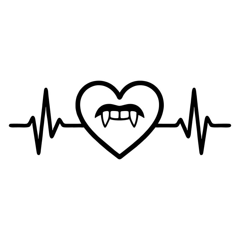 Vampire Teeth Halloween Heart