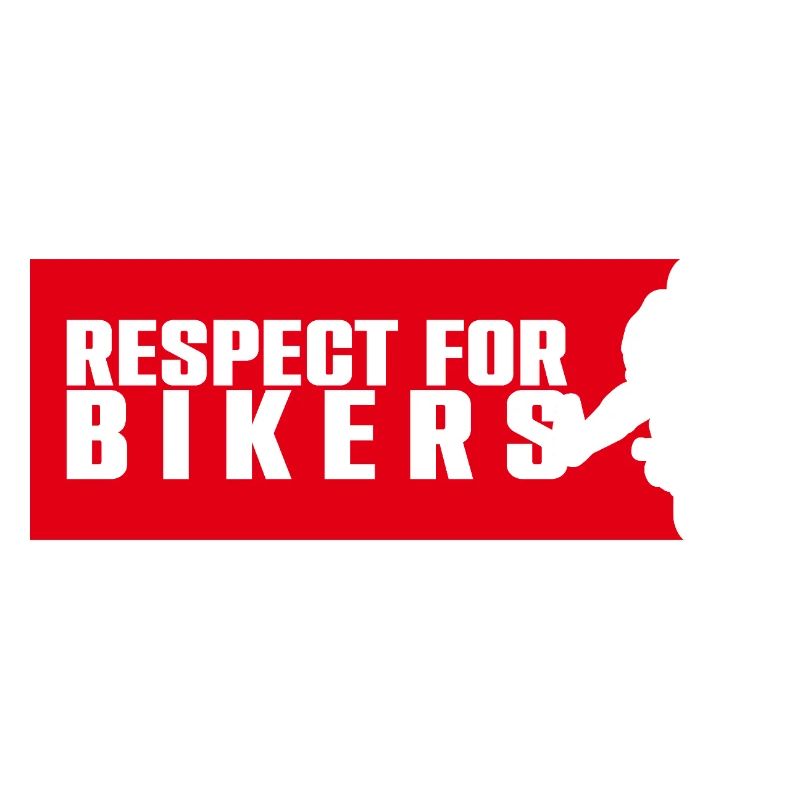 Respect Bikers on Red Background