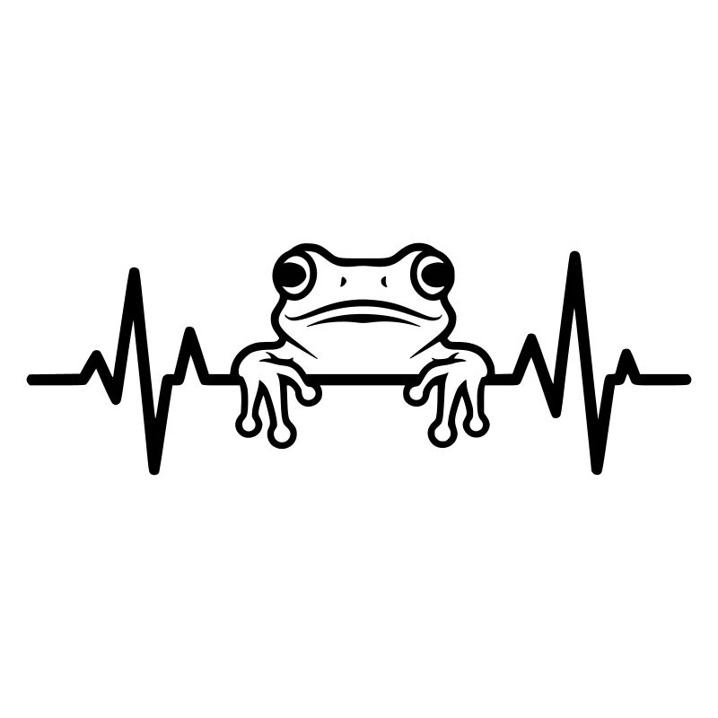 Frog Heartbeat Lines Graphic