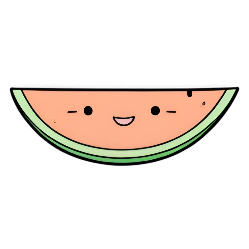 Tranche de melon de kawaï