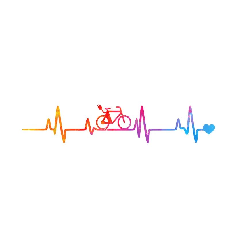 Lignes d’impulsion de vélo arc-en-ciel