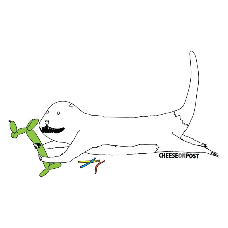 loutre avec des ballons
