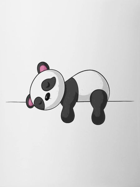 Sleepy cartoon panda