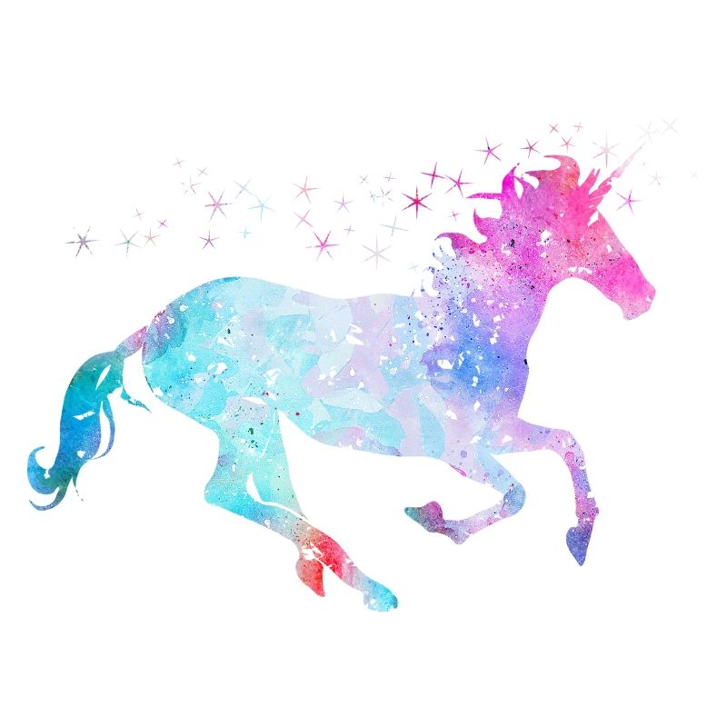 Einhorn mit Glitzer