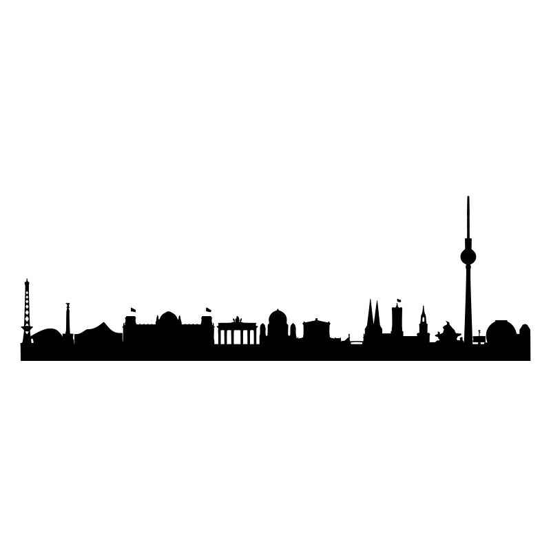 Berlin skyline subtle vector graphic design