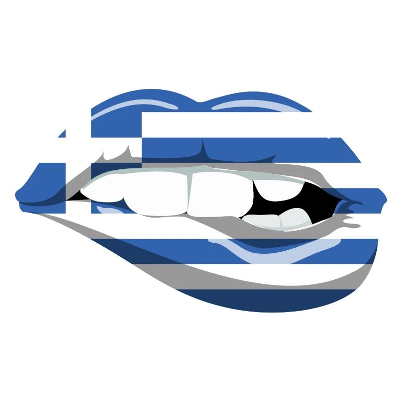 Grèce Drapeau Lips Hellas Athènes Crète Kos